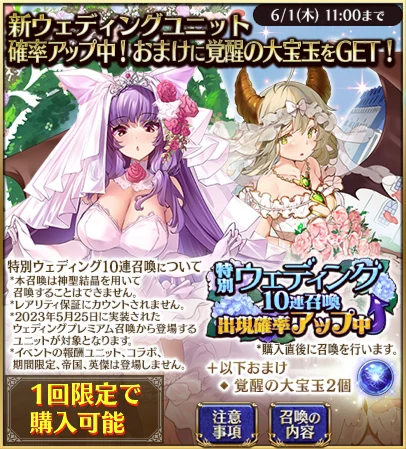 特別ウェディング10連召喚