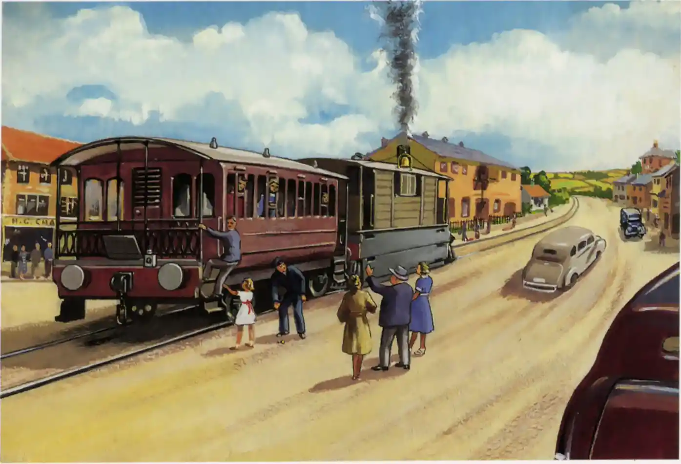 原作第7巻のトビーの古い路面鉄道