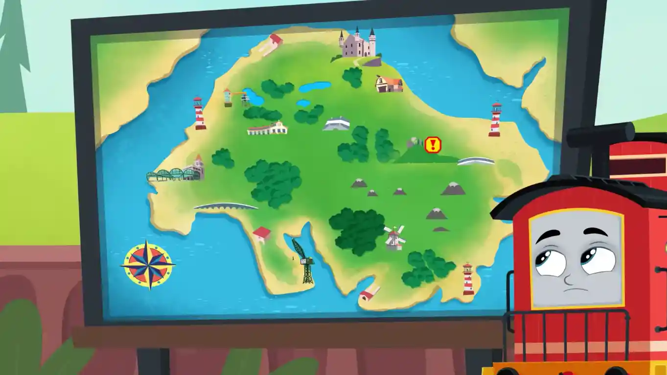 『All Engines Go』シリーズのソドー島の地図
