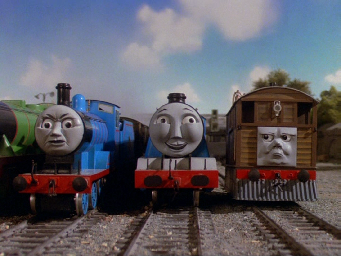 トビーから牛の経験を教えて貰っているエドワード