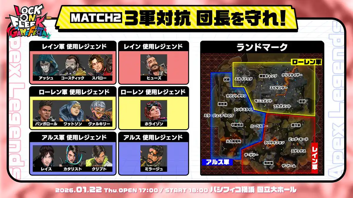 LOCK ON FLEEK GAME FESTA 『Apex Legends』ルール