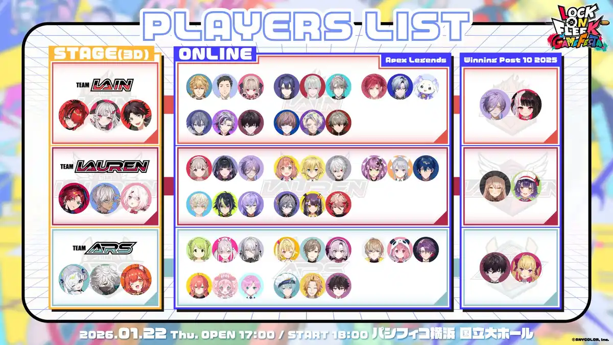 ゲスト一覧・チーム分け