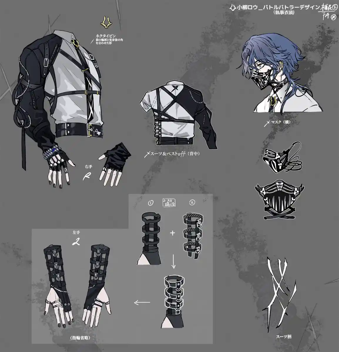 戦闘服執事衣装 デザイン補足2
