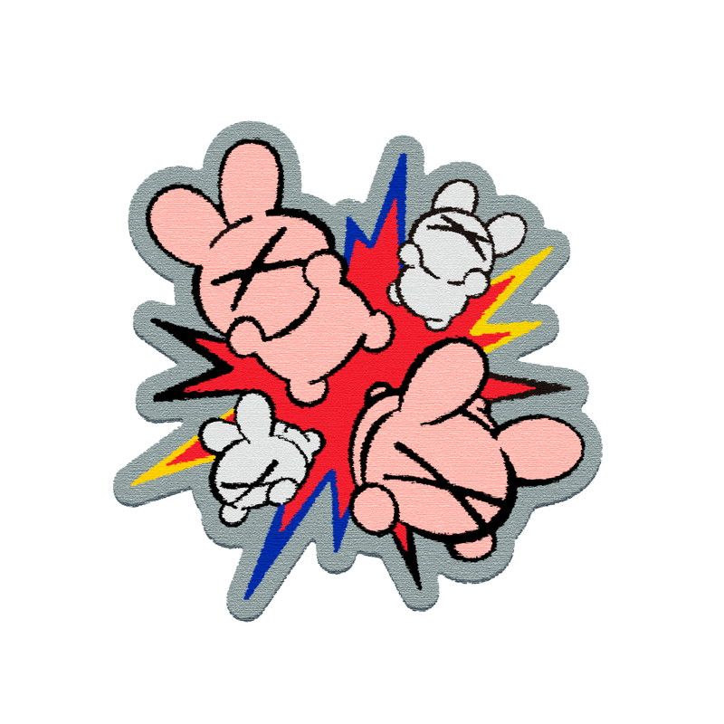 飛び出すうさちゃんせんせえ刺繍ワッペン