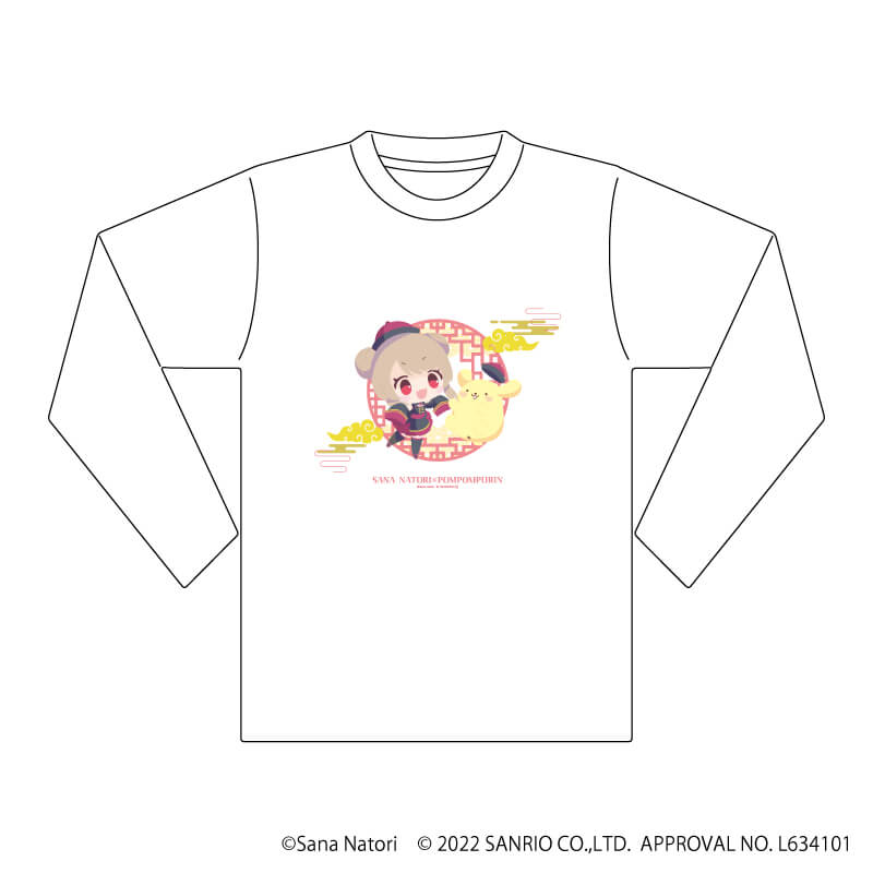 ロングTシャツ「名取さな×サンリオキャラクターズ」01/名取さな×ポムポムプリンデザイン