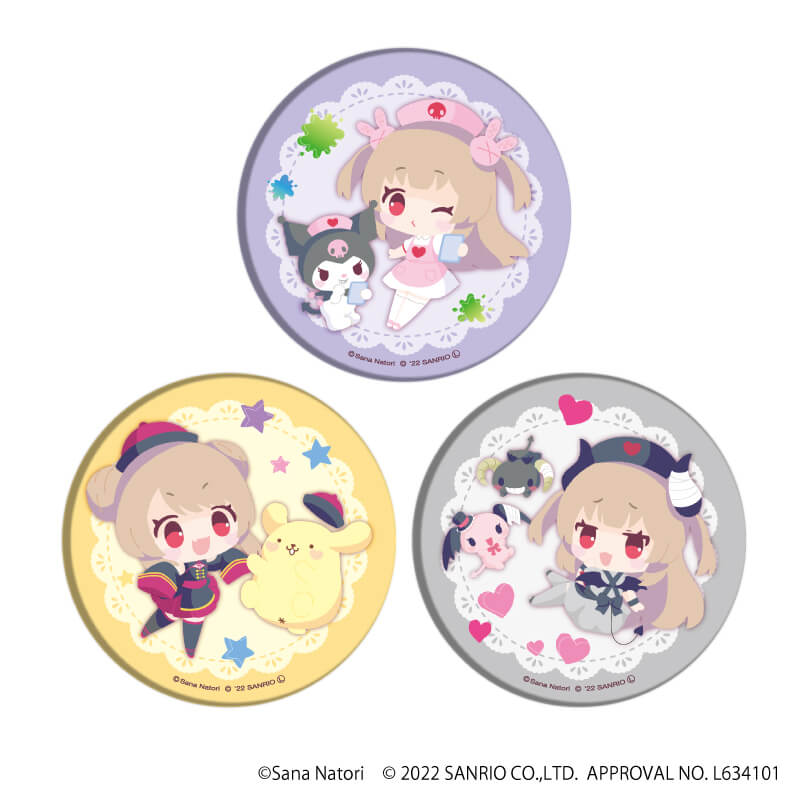 缶バッジ「名取さな×サンリオキャラクターズ」02