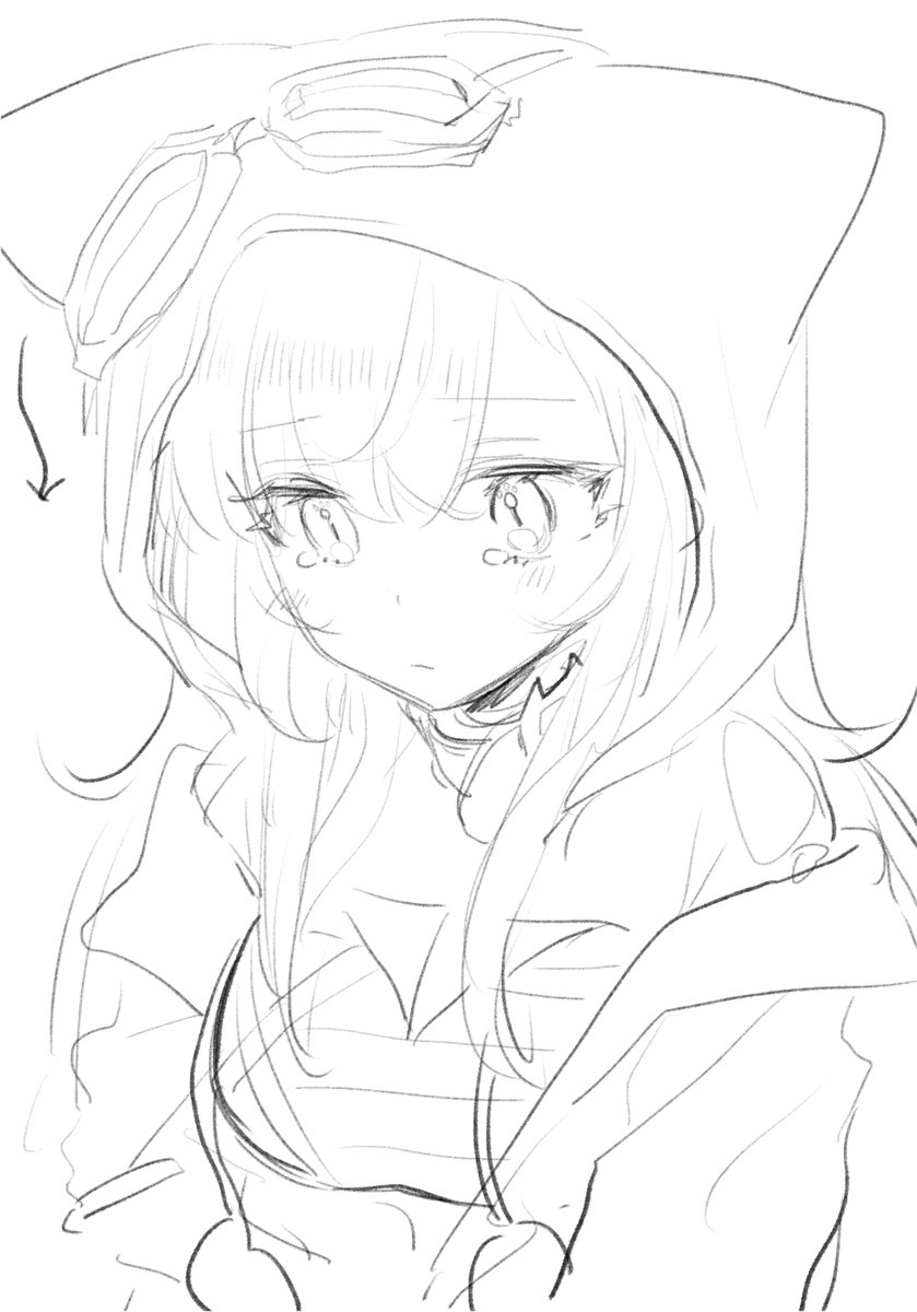 猫汰つなラフ画2