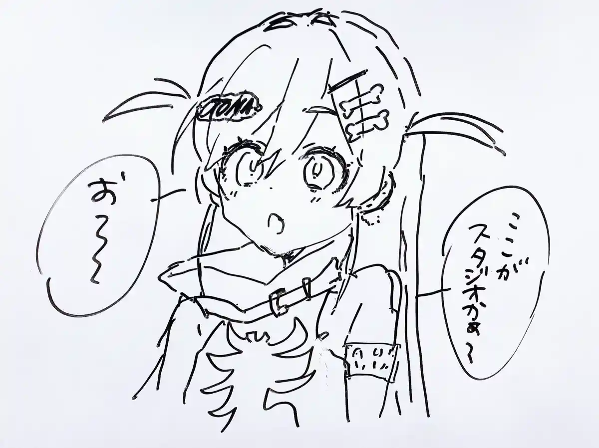 ホワイトボードにらくがき。