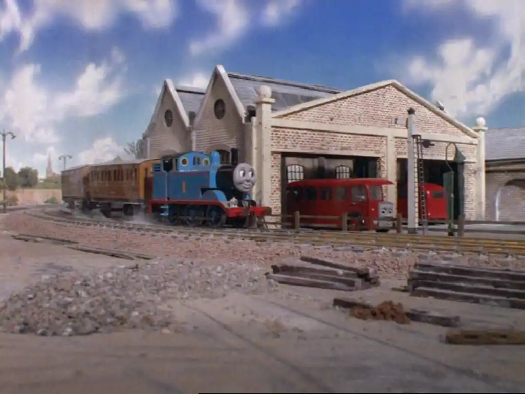 TV版第1シーズンのナップフォードのバスの車庫