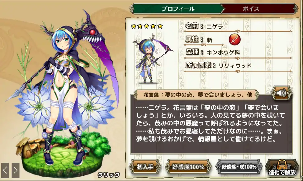 ニゲラ Flower Knight Girl Wiki