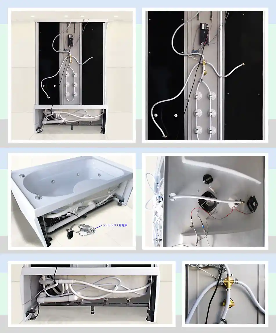 ジェットバス、浴槽、バスタブ、お風呂、入浴、水マッサージ、ラジオも聞けます、ラジオのスピカーが付いています、組立サービス、ヒーター、シャワーユニット、シャワールーム、シャワーブース、スチームサウナ、steam,