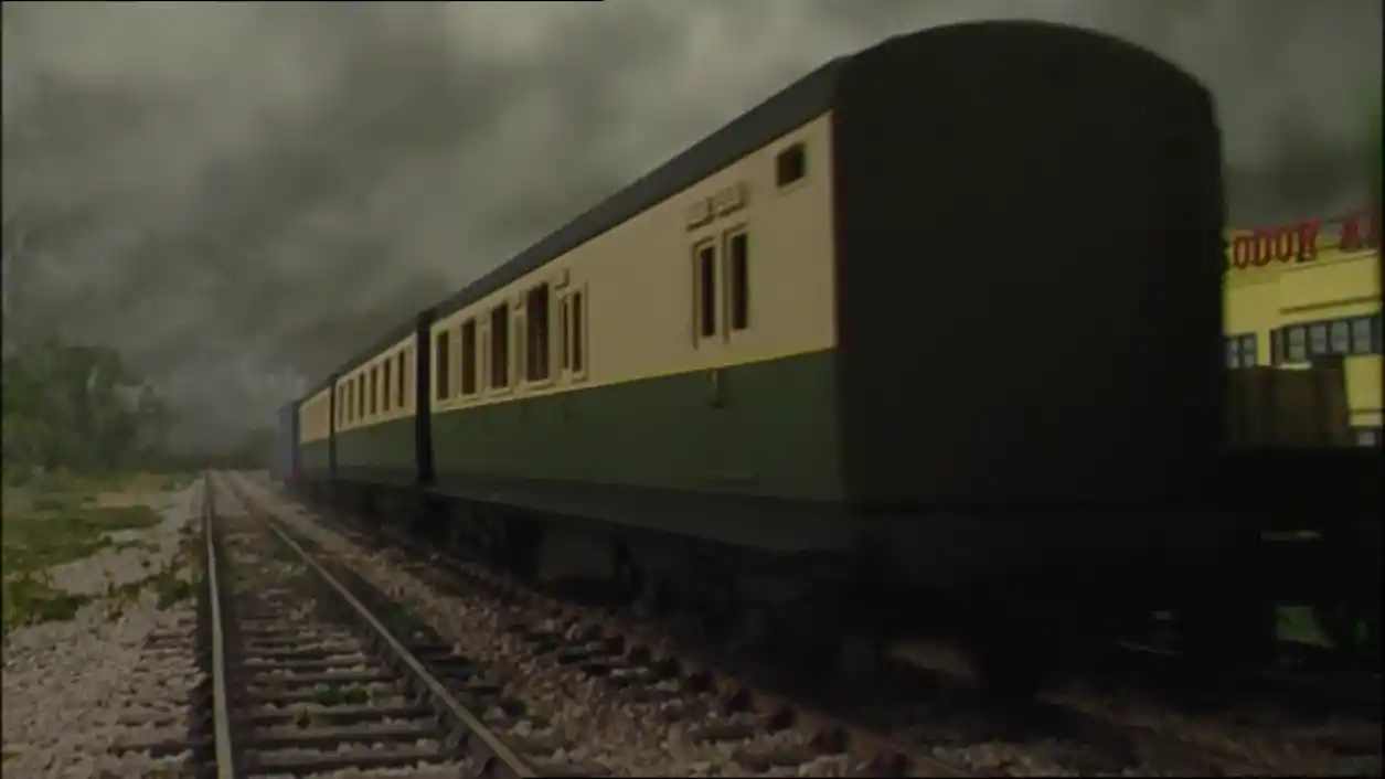 TV版第10シーズンの緑色の急行客車の緩急車