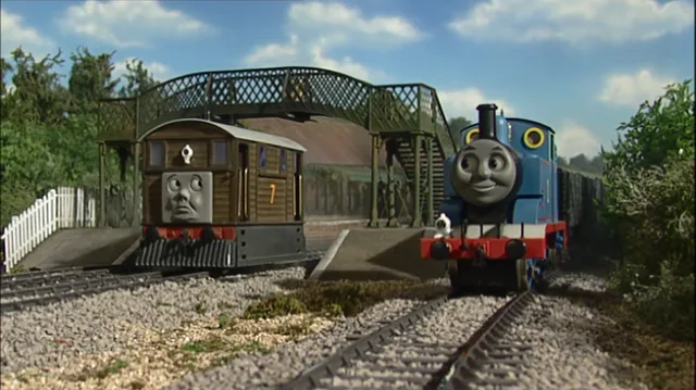 第9シーズンでアビー駅でトーマスと共に居るトビー