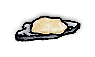 小麦トルティーヤの載った平らな岩(調理した直後)/Flat Rock with Wheat Tortilla - just made