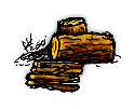 切られた木と薪(大。丸太と薪1)/Chopped Tree with Firewood - big,log,wood1