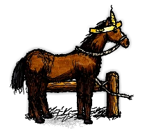 王冠をかぶった荒馬/Crowned Wild Horse