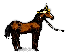 王冠をかぶった捕らえられた馬/Crowned Captured Horse