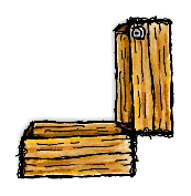 鍵の開いた木製の箱($10)/Unlocked Wooden Chest - $10