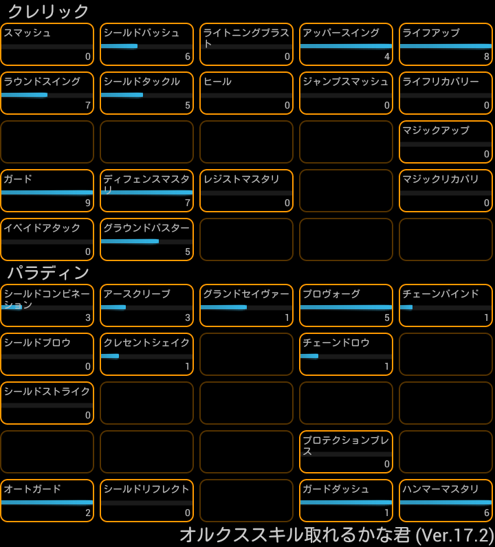みんなのスキル振り パラディン 3 オルクスオンライン Ver3 0 Wiki みんなのスキル振り パラディン 3 オルクスオンライン Ver3 0 Wiki