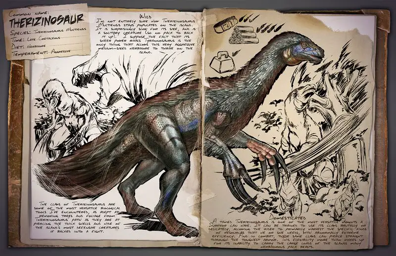 Therizinosaur - ARK: Survival Evolved Wiki*