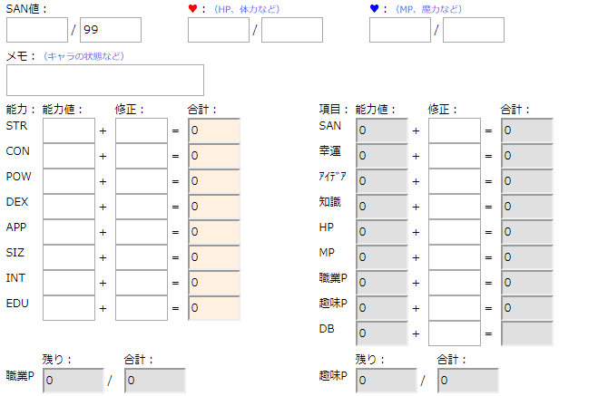 クトゥルフ探索者の作り方 Wot Boko Wiki