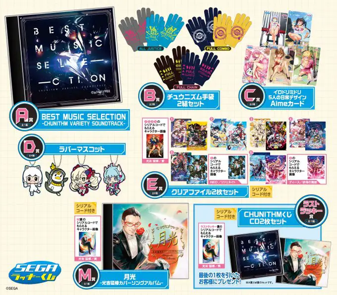 ラッキーくじ CHUNITHM C賞 小仏凪 イロドリミドリ 5人の日常デザインAime