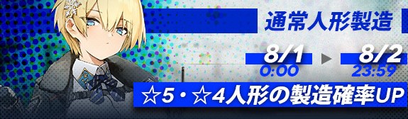 イベント 5 4人形通常製造確率up ドールズフロントライン ドルフロ 少女前線 Wiki