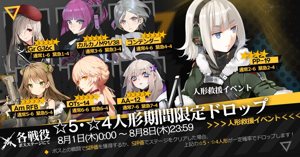 イベント 5人形期間限定ドロップ ドールズフロントライン ドルフロ 少女前線 Wiki