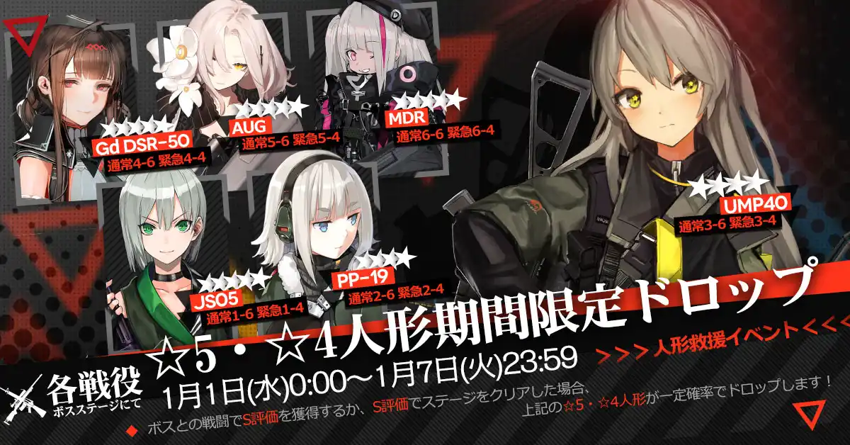 イベント 5人形期間限定ドロップ ドールズフロントライン ドルフロ 少女前線 Wiki