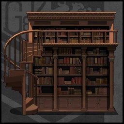 家具-大図書館-階段付き書架.JPG