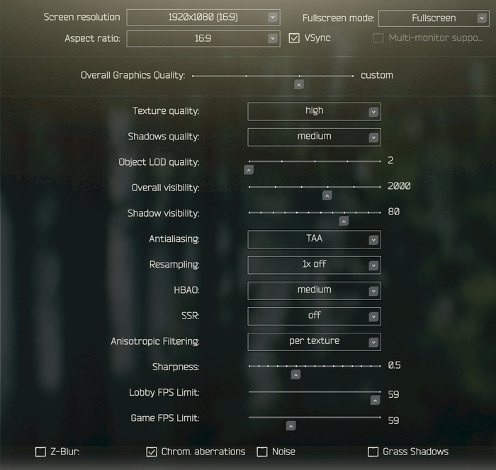 グラフィック設定 Escape From Tarkov Wiki