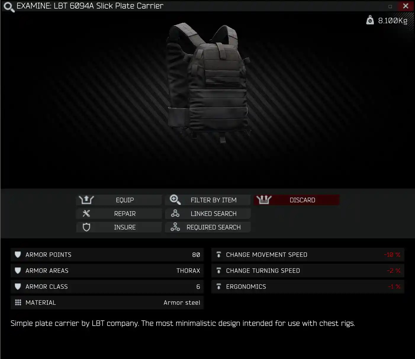 LBT 6094A Slick Plate Carrier - Escape from Tarkov Wiki*