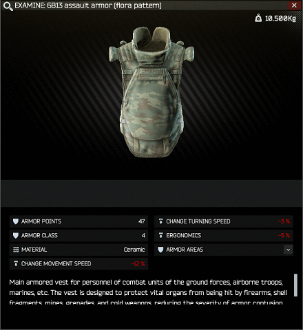 6B13 assault armor - Escape from Tarkov Wiki*