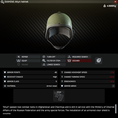 Altyn helmet - Escape from Tarkov Wiki*