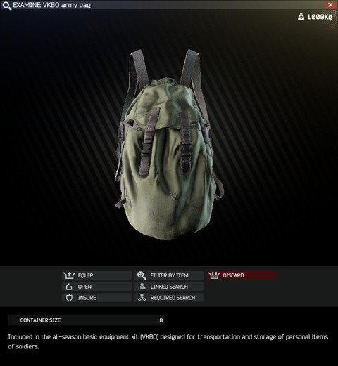 vkbo army bag