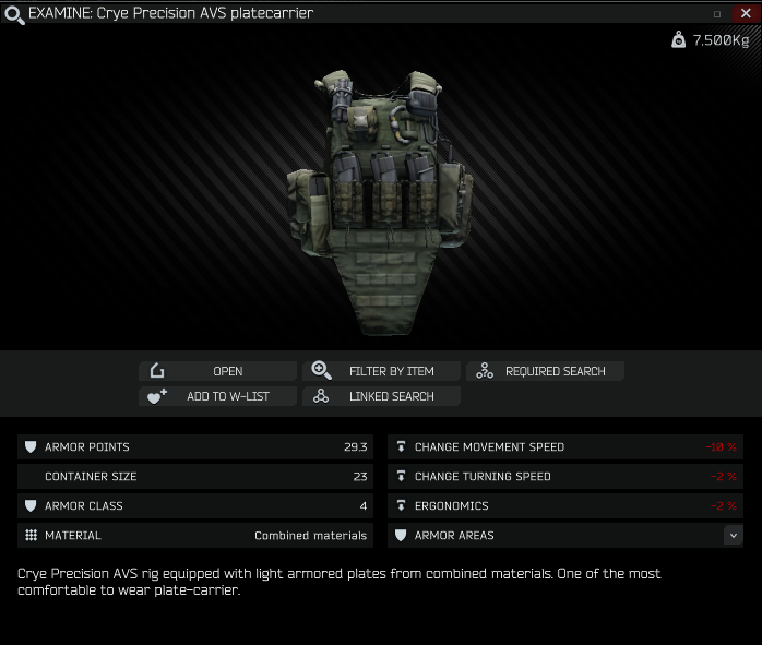 Crye Precision Avs Platecarrier Escape From Tarkov Wiki