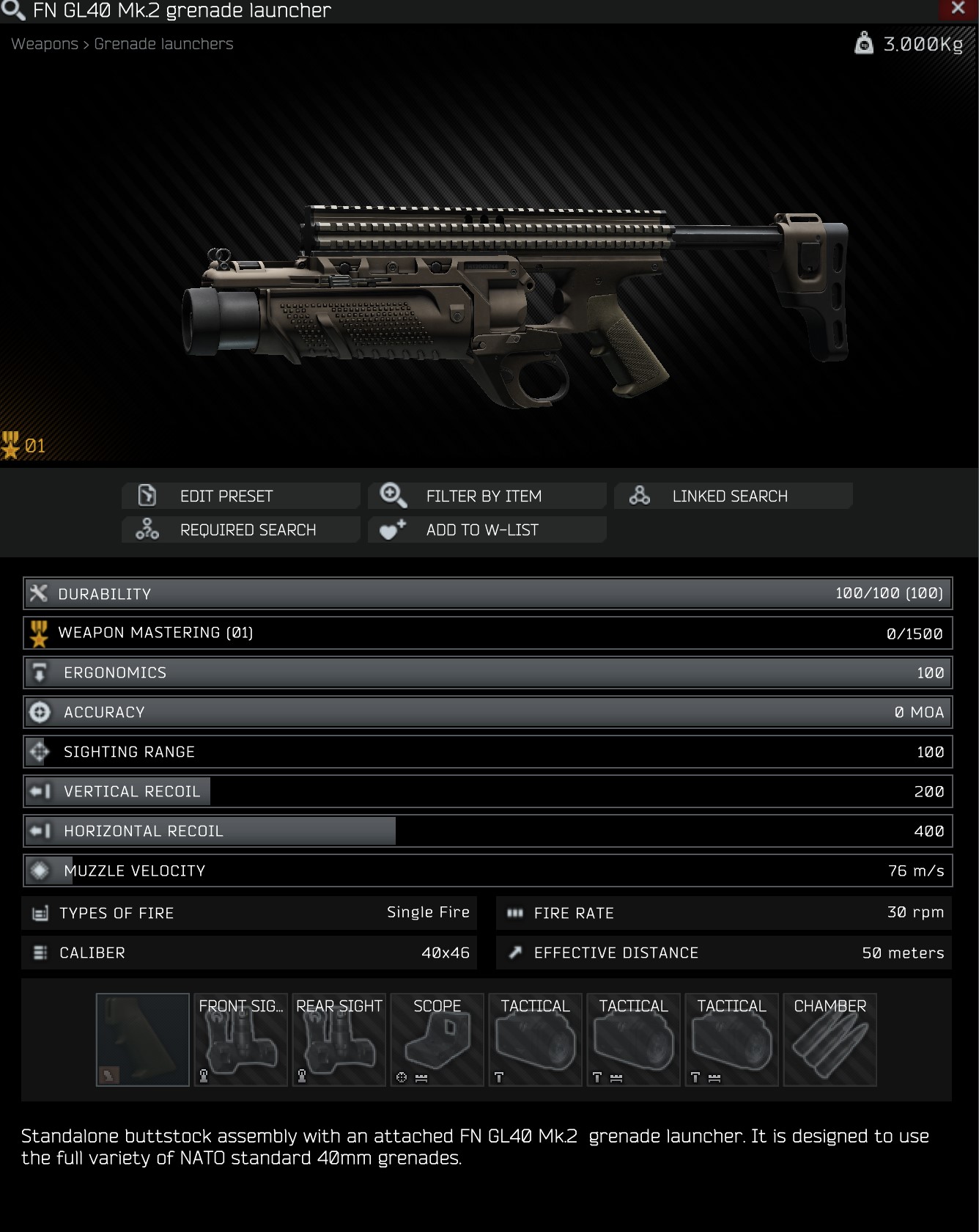 Fn Gl40 Escape From Tarkov Wiki