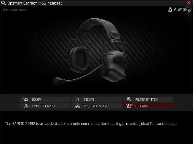 Opsmen Earmor M32 headset - Escape from Tarkov Wiki*