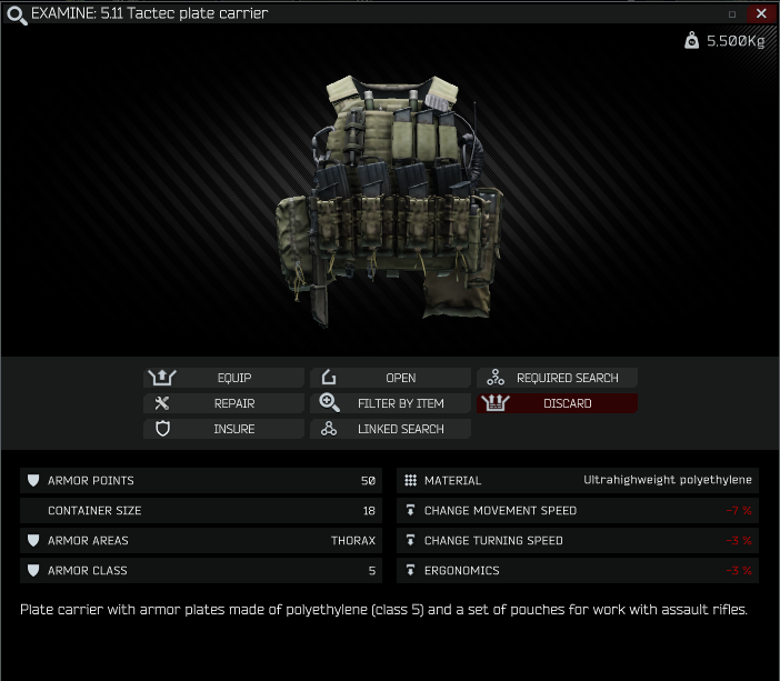 5.11 Tactec plate carrier - Escape from Tarkov Wiki*