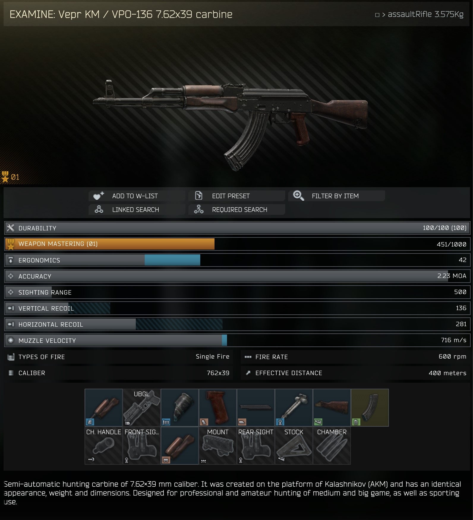 Vepr KM VPO-136 7.62x39 carbine.jpg Vepr KM VPO-136 7.62x39 carbine.jpg