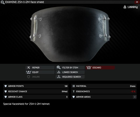 ZSh-1-2M face shield - Escape from Tarkov Wiki*