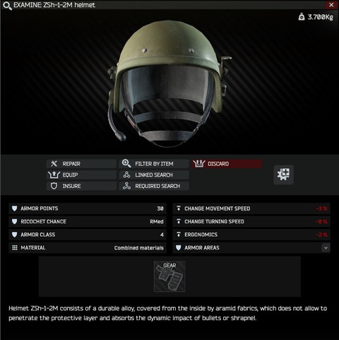 ZSh-1-2M helmet - Escape from Tarkov Wiki*