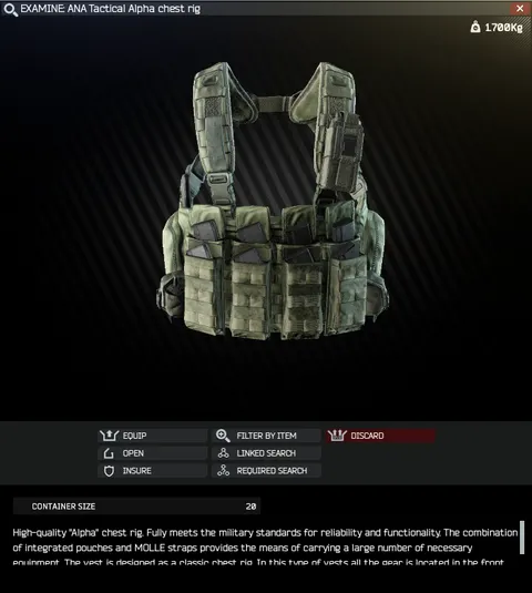 ANA Tactical Alpha chest rig - Escape from Tarkov Wiki*