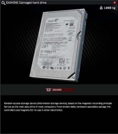 Antipoison hovedpine bjærgning Damaged hard drive - Escape from Tarkov Wiki*