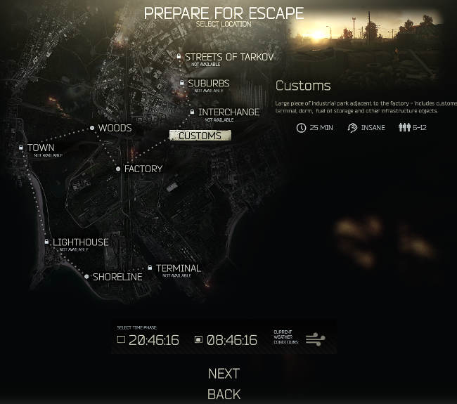 地図 Escape From Tarkov Wiki