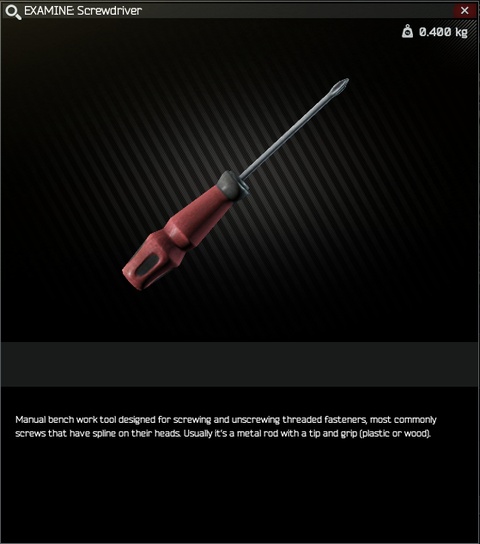 Screwdriver - Escape from Tarkov Wiki*