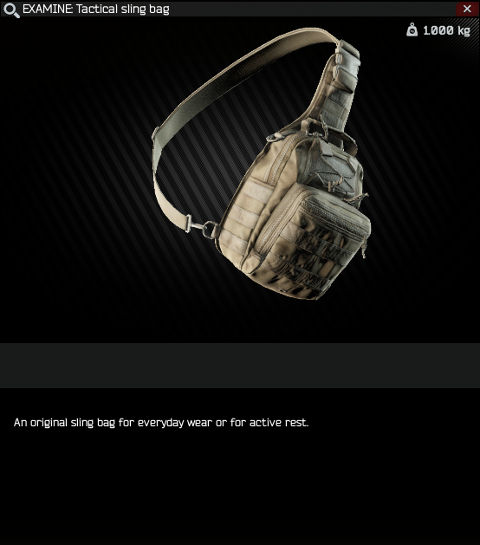 Tactical sling bag - Escape from Tarkov Wiki*