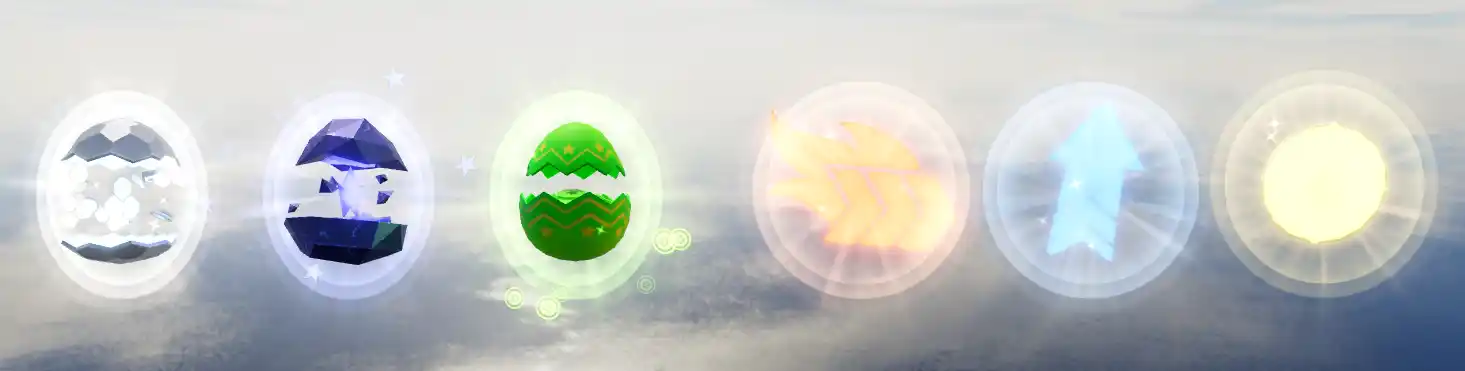 エッグとブーストアイテム