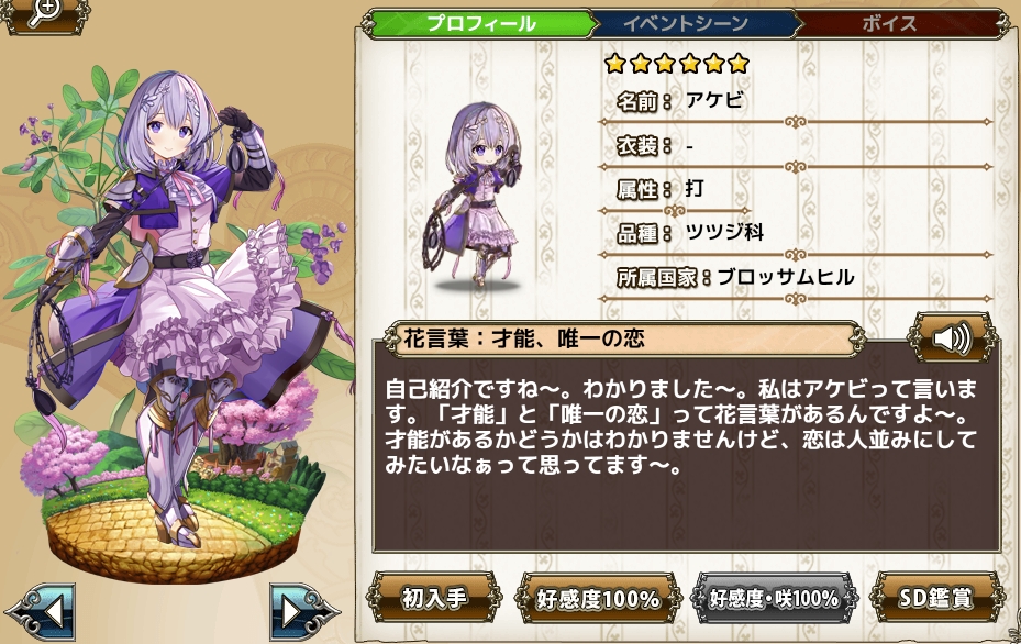 アケビ Flower Knight Girl Wiki