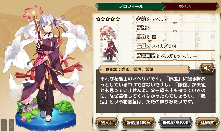 アベリア Flower Knight Girl Wiki